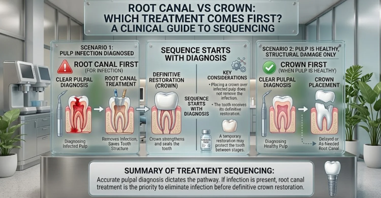 root canal vs crown infographic